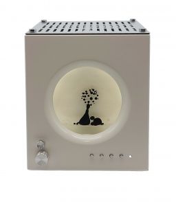 ENCEINTE BLUETOOTH CUBIQUE AVEC FERROFLUIDE