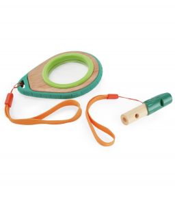 KIT DECOUVERTE DE LA NATURE : LOUPE EN BOIS ET SIFFLET