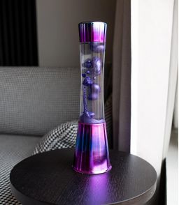 LAMPE A LAVE IRISEE METALLIQUE VIOLETTE