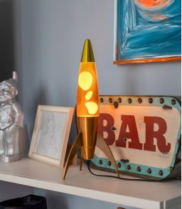 LAMPE A LAVE FUSEE - ORANGE