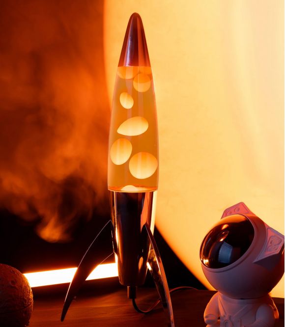 LAMPE A LAVE FUSEE ORANGE