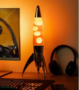 LAMPE A LAVE FUSEE ORANGE