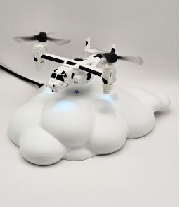 BOEING-BELL V22 OSPRAY EN LEVITATION SUR NUAGE