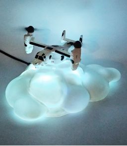 BOEING-BELL V22 OSPRAY EN LEVITATION SUR NUAGE