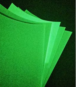 LOT DE 5 FEUILLES A4 EN PET HAUTE QUALITE AUTOCOLLANTES PHOSPHORESCENTES