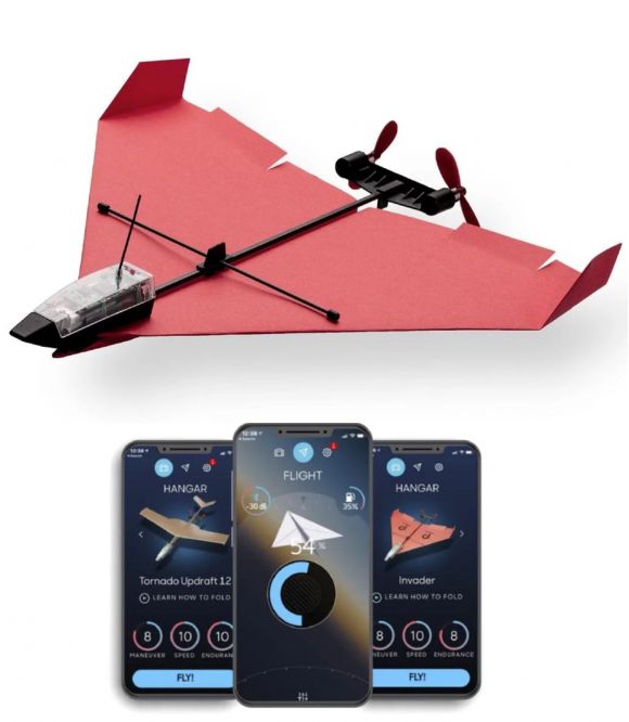 AVION EN PAPIER TELECOMMANDE POWERUP 4.0