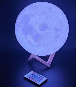 LAMPE LUNE GEANTE 16 COULEURS