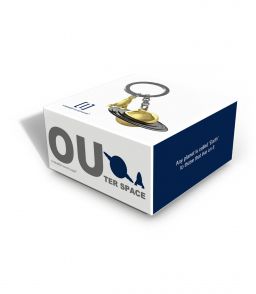 PORTE-CLES METALMORPHOSE - SATURNE ET SA FUSEE