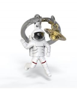 PORTE-CLES METALMORPHOSE - ASTRONAUTE ET SA PLANETE