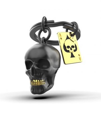PORTE-CLES METALMORPHOSE - TETE DE MORT
