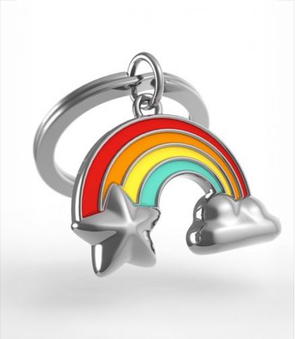 PORTE-CLES METALMORPHOSE - ARC-EN-CIEL