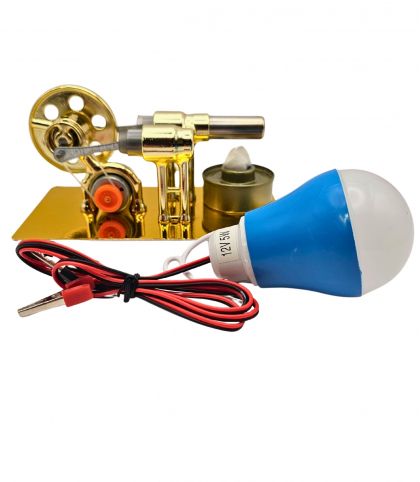 MOTEUR DE STIRLING AVEC AMPOULE LED