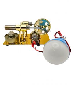 MOTEUR DE STIRLING AVEC AMPOULE LED