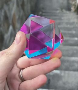 CMY CUBE - POLYHEDRE OPTIQUE SYNTHESE DES COULEURS