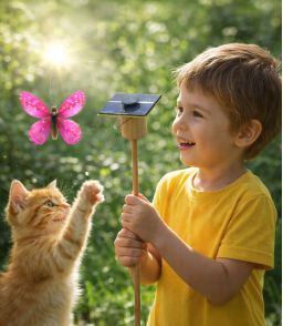 PAPILLON SOLAIRE 8 CM - AILES RENFORCEES