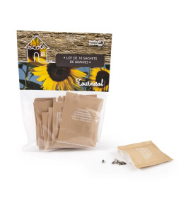 LOT DE 10 SACHETS DE GRAINES - TOURNESOL NAIN