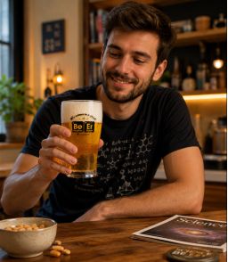 VERRE A BIERE ELEMENT CHIMIQUE BE ER
