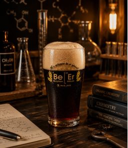 VERRE A BIERE ELEMENT CHIMIQUE BE ER