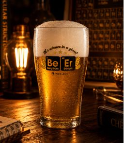 VERRE A BIERE ELEMENT CHIMIQUE BE ER
