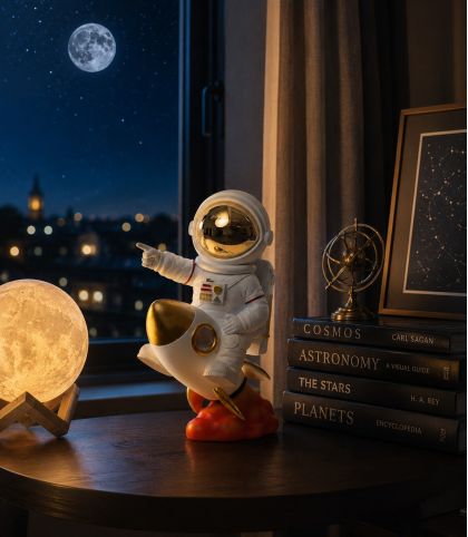 ASTRONAUTE ASSIS SUR SA FUSEE