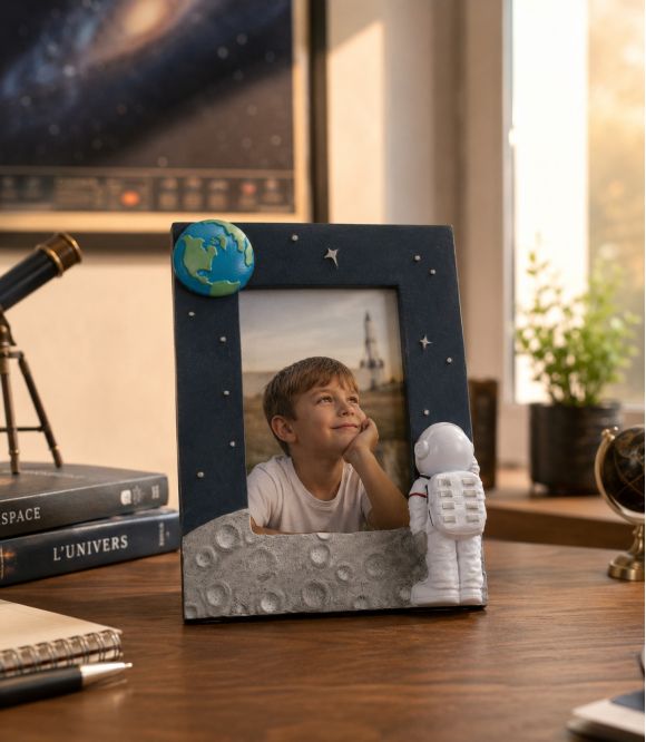 CADRE PHOTO ASTRONAUTE OBSERVATEUR