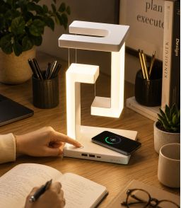 LAMPE LED TENSEGRITE - LA LAMPE ANTI-GRAVITE AVEC CHARGEUR SANS FIL