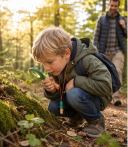 KIT DECOUVERTE DE LA NATURE : LOUPE EN BOIS ET SIFFLET
