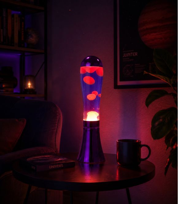 LAMPE A LAVE MAGMA - VIOLET/ROUGE