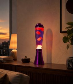 LAMPE A LAVE MAGMA - VIOLET/ROUGE