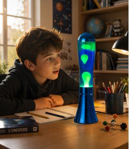 LAMPE A LAVE MAGMA - BLEU/VERT