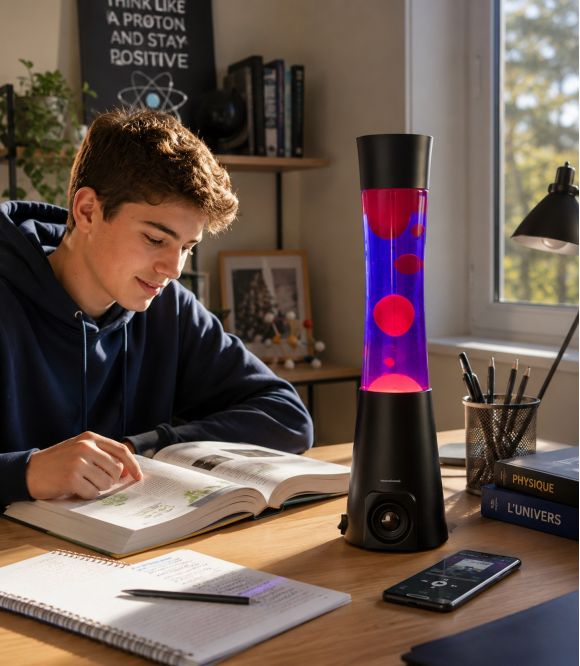 LAMPE A LAVE ENCEINTE BLUETOOTH