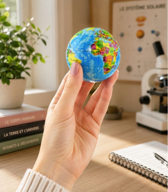 BALLE ANTI-STRESS GLOBE TERRESTRE