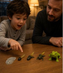 FIGURINES CYCLE DE VIE DE LA GRENOUILLE