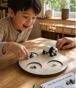 FIGURINES CYCLE DE VIE DU PANDA