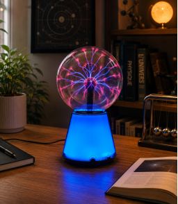 LAMPE PLASMA AVEC BASE LUMINEUSE MULTICOLORE