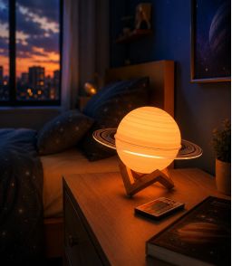 LAMPE LED 16 COULEURS SATURNE
