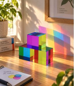 CMY CUBE – CUBE OPTIQUE SYNTHESE DES COULEURS