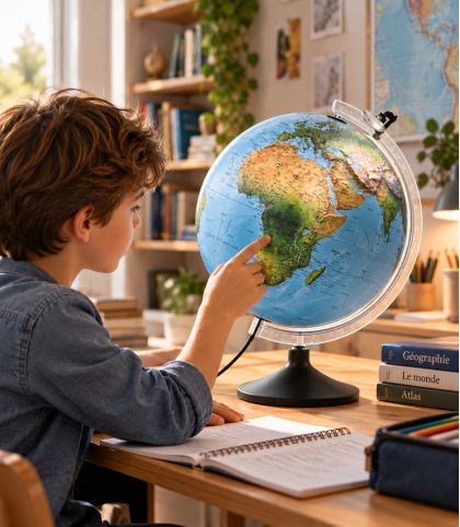 GLOBE LUMINEUX EN RELIEF Ø 30 CM
