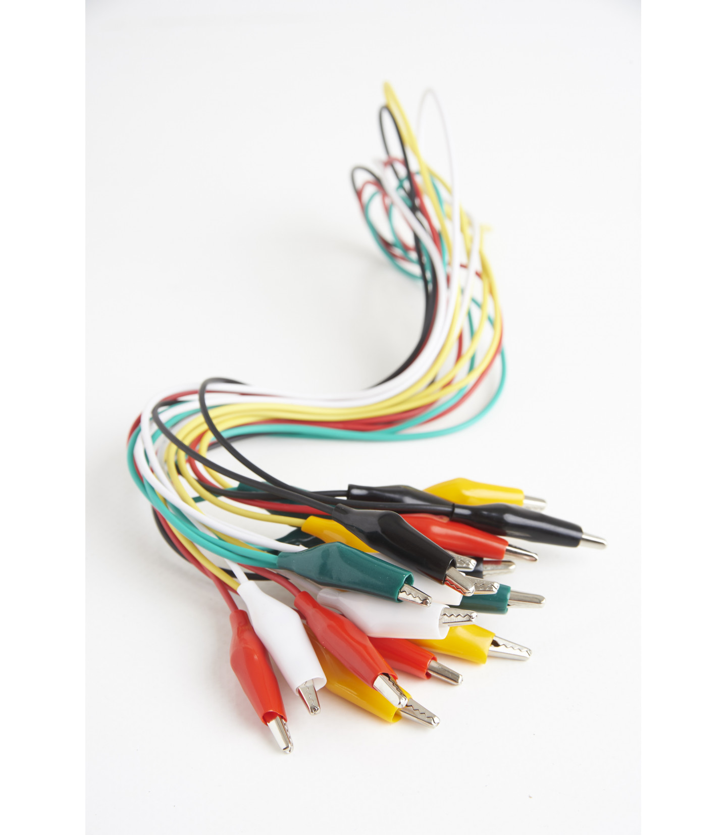 Lot de 12 cables avec pinces crocodiles 127mm