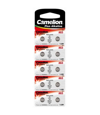LOT DE 10 PILES BOUTONS ALCALINES AG3 1.5V