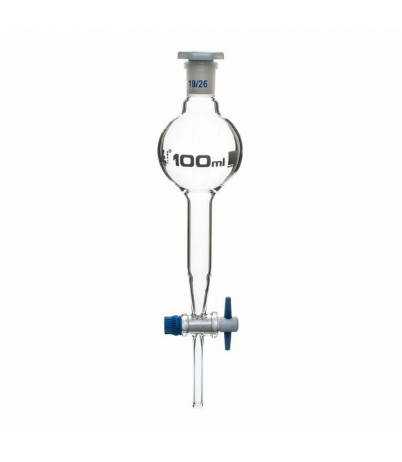 AMPOULE A DECANTER EN VERRE FORME GILSON AVEC ROBINET TEFLON