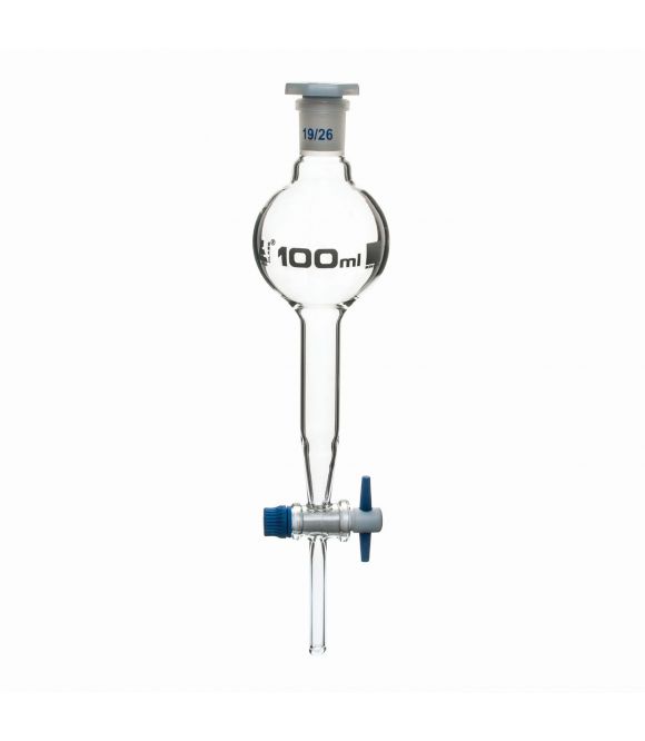 AMPOULE A DECANTER EN VERRE FORME GILSON AVEC ROBINET TEFLON