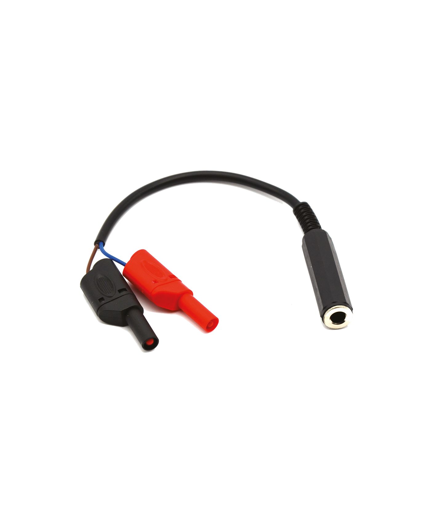 ADAPTATEUR JACK MONO FEMELLE 6.35 MM / 2 FICHES BANANES MÂLES