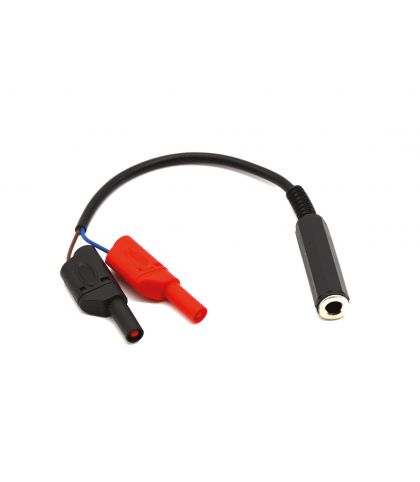 ADAPTATEUR JACK MONO FEMELLE 6.35 MM /  2 FICHES BANANES MÂLES