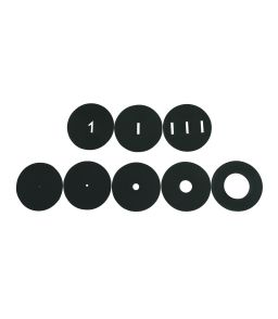 JEU DE 8 JETONS DIAPHRAMES ET FENTES Ø40MM  EN PLASTIQUE