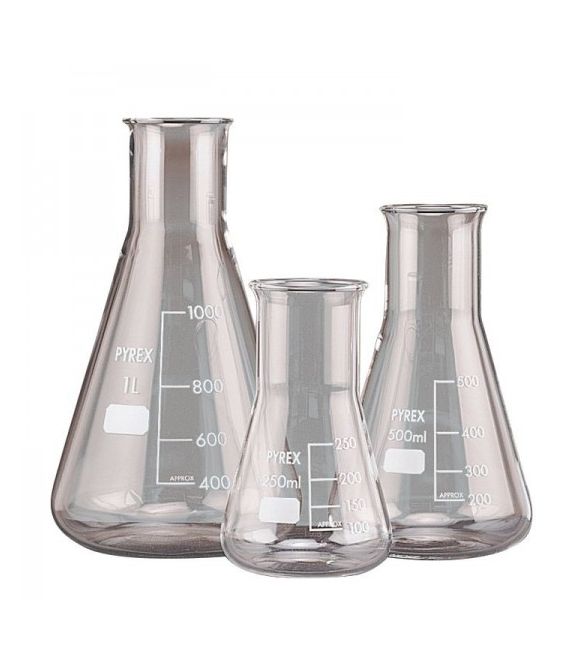 ERLENMEYER COL LARGE EN PYREX