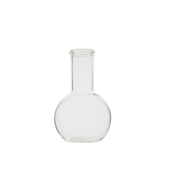 BALLON FOND PLAT COL ETROIT EN VERRE BOROSILICATE