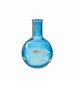 BALLON FOND ROND COL ETROIT EN VERRE BOROSILICATE