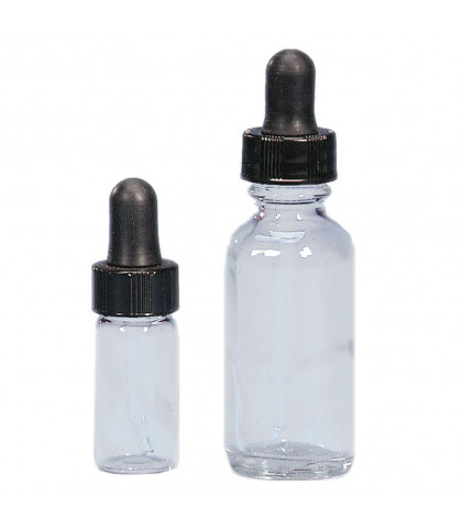 Flacon compte goutte verre blanc