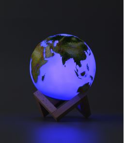 Lampe globe terrestre lumineuse